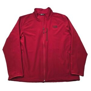 The North Face Windwall Jacket Mens 2XL Red Full Zip Softshell Wind